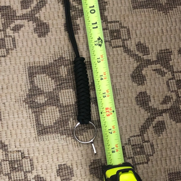 Id Lanyard Black Paracord Key Chain Badge Necklace 18" - Picture 9 of 10